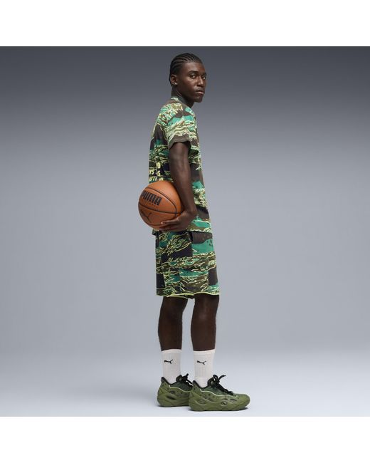 PUMA Green Lafrancé Supply Terry Relaxed Basketball Shorts for men