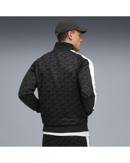 PUMA T7 Allover-Print Trainingsjacke Herren, Kleidung in Black für Herren