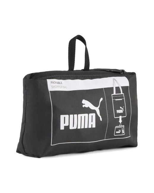 PUMA Black Phrase Packable 10L Tote Bag
