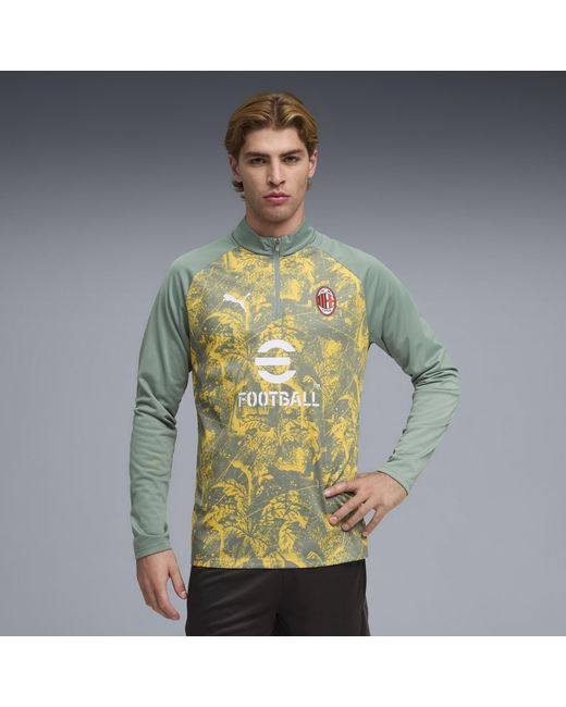 PUMA Red Ac Milan Warmup Quarter-Zip Top for men