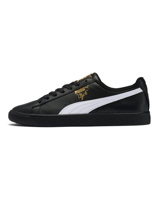 PUMA Leather Clyde Core L Foil in Black- White- Gold (Black) for Men - Save  47% | Lyst