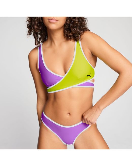 PUMA Korte Bikinitop Voor in het Red