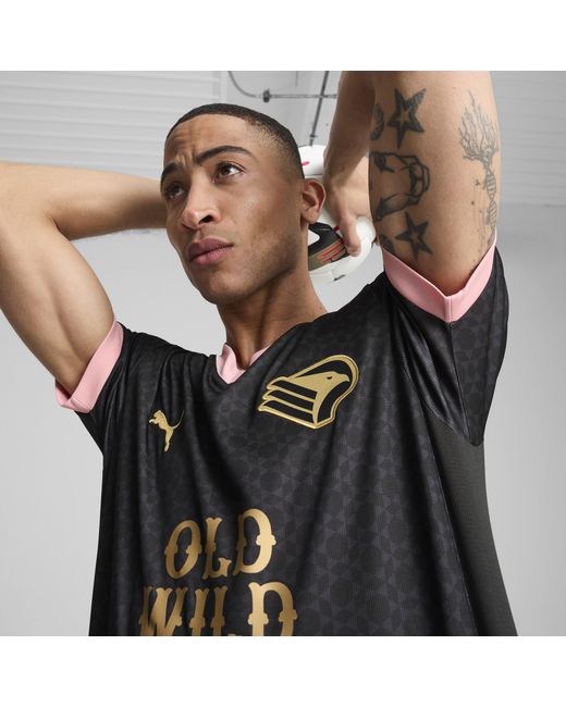 PUMA Palermo F.C. 24/25 Uitshirt Voor Zwart/Goud, Maat in het Black voor heren