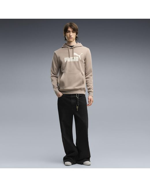 PUMA Gray Essentials No. 1 Logo Hoodie for men
