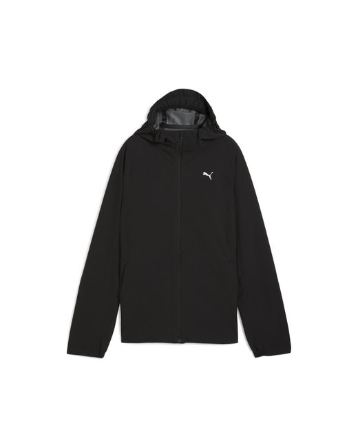 PUMA Black Run Raincell Hooded Running Rain Jacket