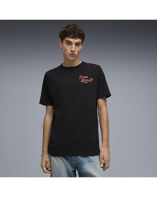 PUMA Black Las Vegas Graphics T-Shirt for men