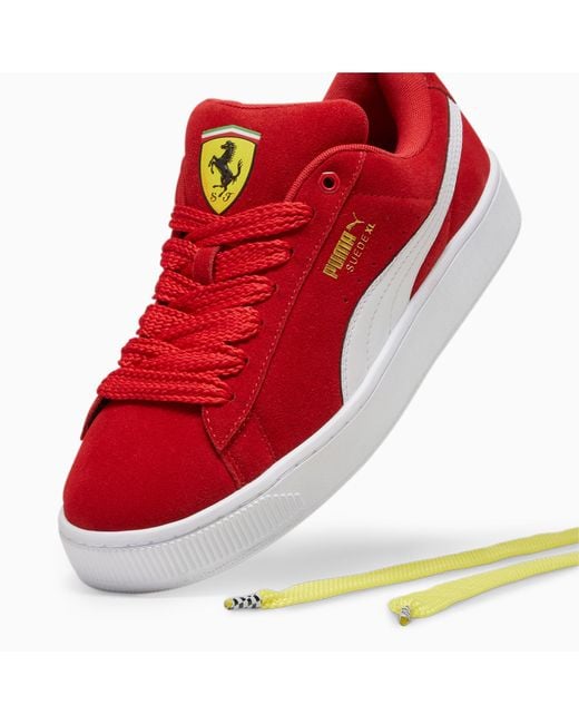 PUMA Red Scuderia Ferrari Suede XL Sneakers Schuhe