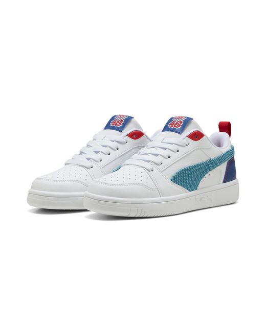 Zapatillas Rebound V6 Low Run Fun Juveniles, Calzado, Blanco/Tropical Azul/Clyde Royal PUMA de color Blue