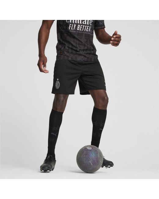 PUMA Ac Milan X Pleasures Football Shorts in Black for Men | Lyst UK