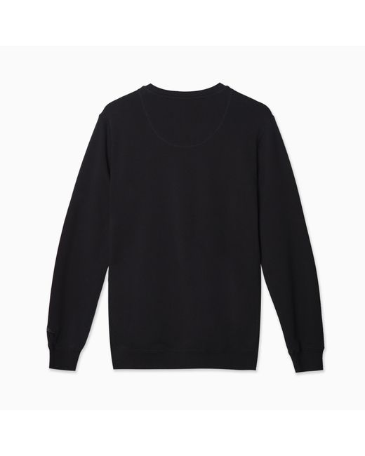 PUMA Black Wardrobe Essentials Suede Crew Neck Sweatshirt for men