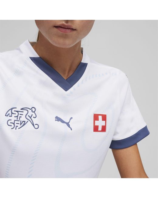Maglia da calcio in jersey gara Away Svizzera 2024 di PUMA in White