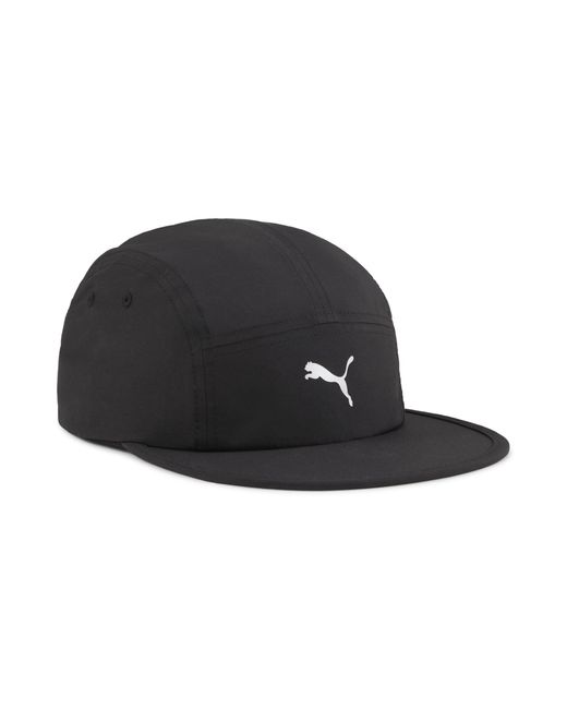PUMA Black Essentials Running 5 Panel Cap
