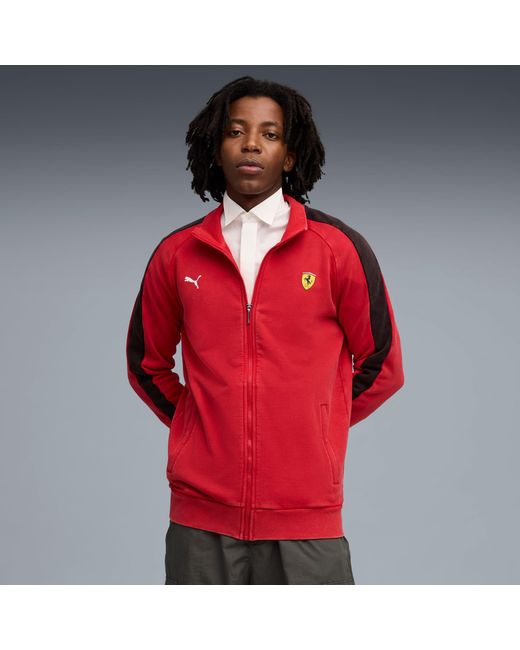 PUMA Red Scuderia Ferrari T7 Motorsport Track Jacket for men