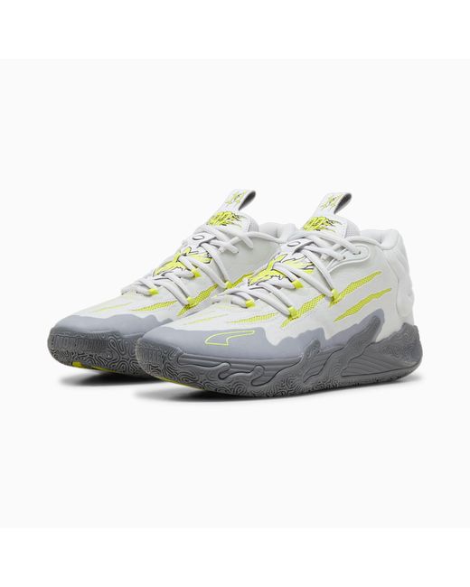 PUMA Gray Mb.03 Hills Basketball Shoes