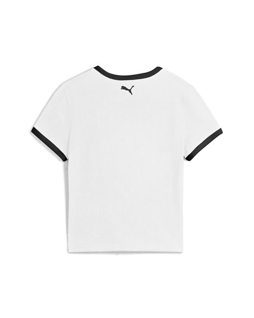 T-Shirt Slim Con Grafica Future..Archive Da Donna, Abbigliamento, Bianco di PUMA in Black