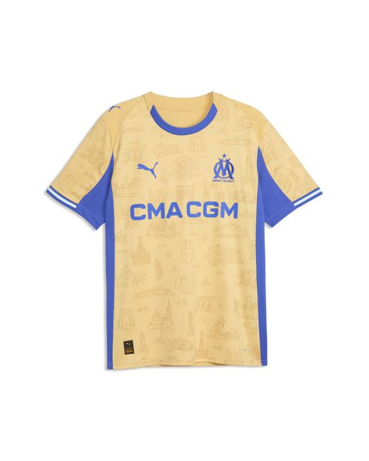 PUMA Yellow Olympique De Marseille Special Edition Jersey for men