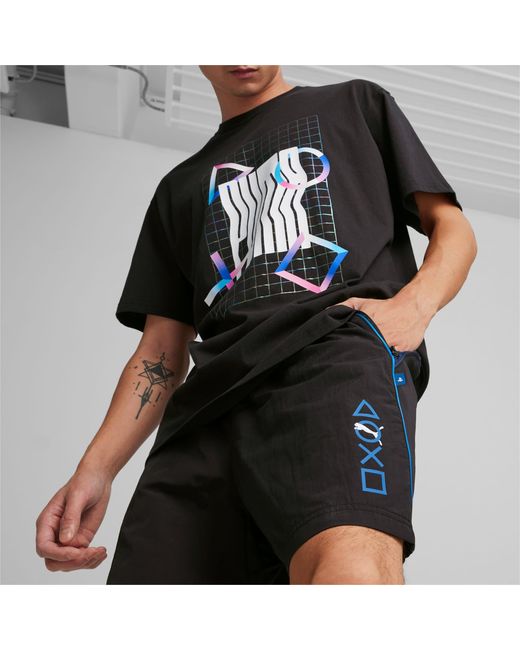 PUMA Black X Playstation Shorts for men