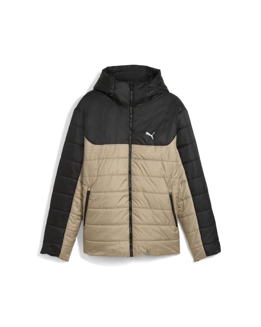 Giacca Imbottita Con Cappuccio Essentials Da Uomo, Abbigliamento, Ice Coffee di PUMA in Brown da Uomo