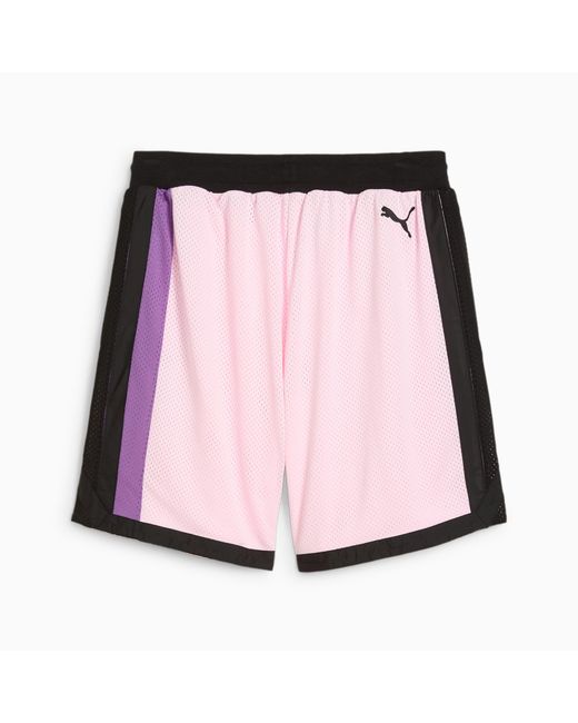PUMA Pink Melo Iridescent Basketball Mesh Shorts for men