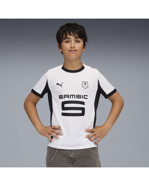 PUMA Gray Stade Rennais Fc 25/26 Auswärtstrikot Teenager, Kleidung, /Schwarz