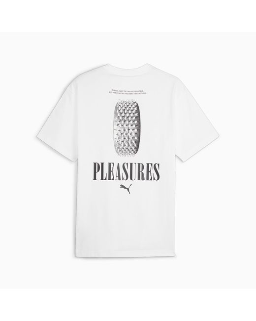 PUMA X PLEASURES Grafik-T-Shirt in White für Herren