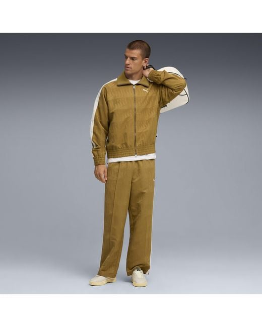 PUMA The Neverworn Vi T7 Trainingshose Herren, Kleidung, Honey Butter/Aop in Green für Herren