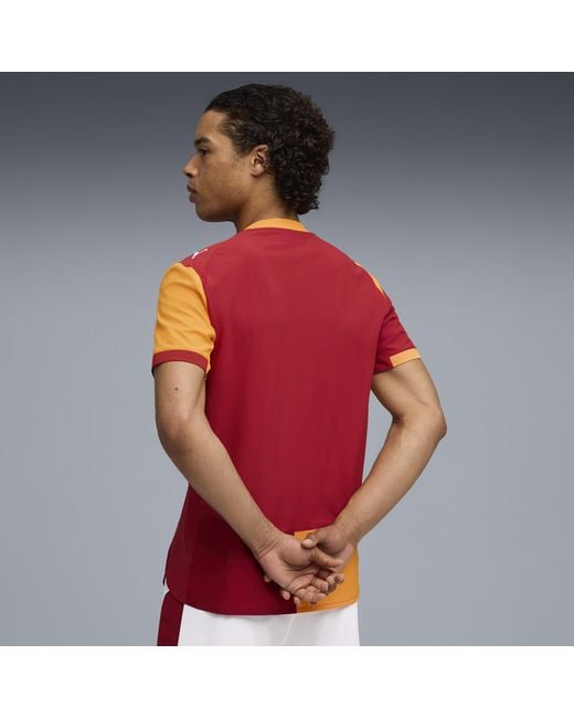 PUMA Galatasaray Sk 25/26 Authentic Thuisshirt Voor Rood/Oranje, Maat in het Orange voor heren