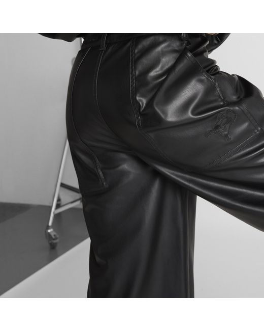PUMA Gray Super Pleather Pants for men
