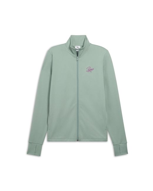 PUMA Green Ess Script Full-Zip Jacket
