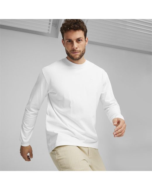 PUMA White Mmq Long Sleeve T-shirt for men