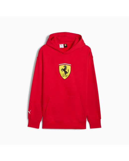 PUMA Red Scuderia Ferrari Race Big Shield Hoodie for men
