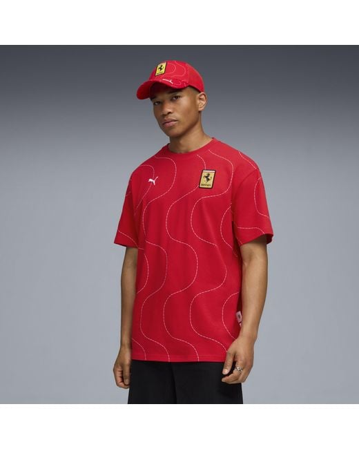Camiseta Scuderia Ferrari Hp Monza Para Hombre, Motorsport, Rosso Corsa PUMA de hombre de color Red