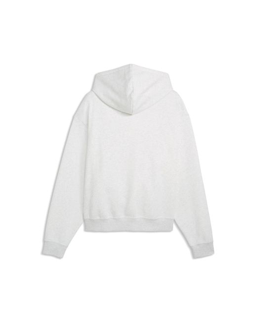 PUMA White Essentials Oversized Hoodie for men