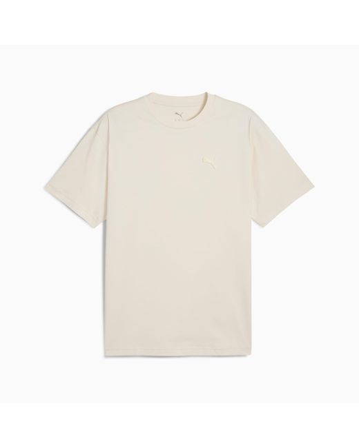 PUMA Essentials Elevated Uniseks T-Shirt Voor in het Natural