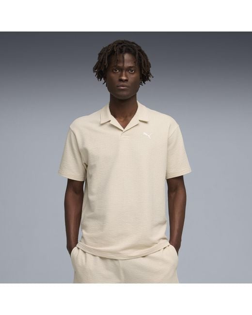 PUMA Essentials Elevated Polo Voor Maat in het Natural voor heren