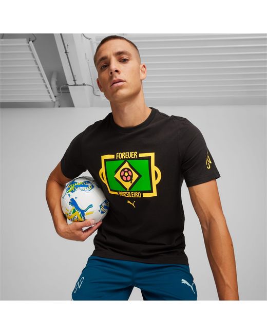 PUMA Gray Neymar Jr Football T-shirt for men