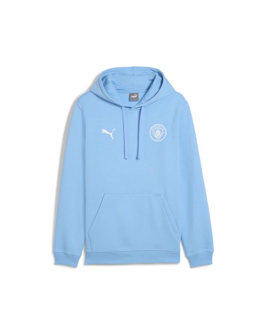 PUMA Blue Manchester City Ftblessentials Hoodie for men