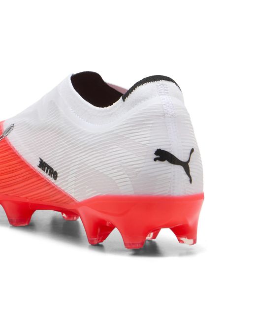 PUMA Red Ultra Nitro 7 Match Fg/Ag Laceless Football Boots