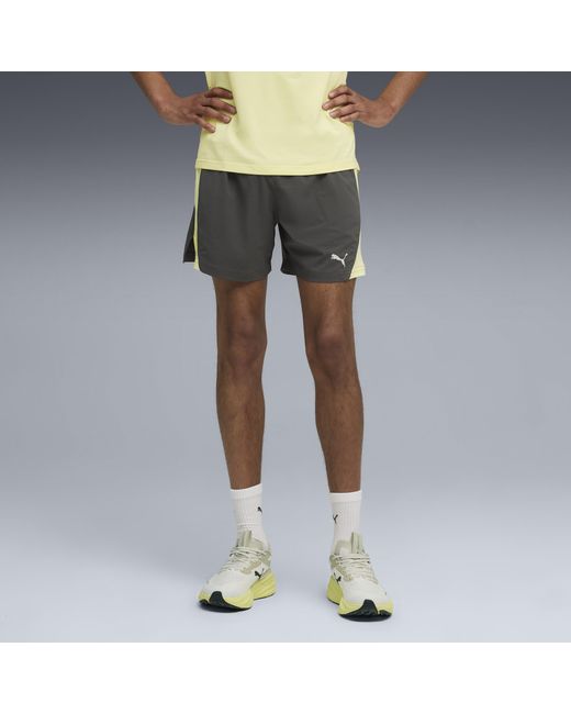 PUMA Velocity Hardloopshort Voor Grijs/Goud, Maat in het Gray voor heren