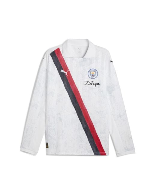 PUMA Kidsuper X Manchester City Retro Shirt Voor Zwart/Wit, Maat in het White voor heren