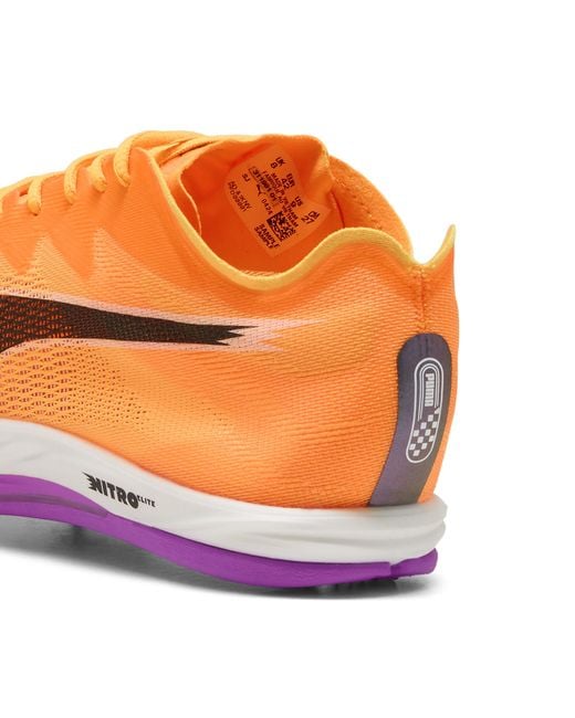 PUMA Orange Evospeed Long Distance Nitroâ Elite 3 Track & Field Distance Spikes Shoes