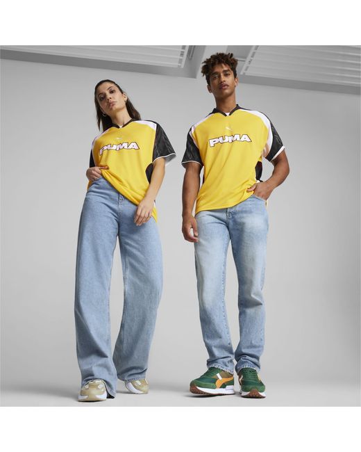 PUMA Unisex Voetbalshirt in het Yellow