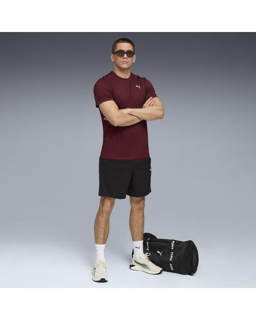 PUMA Tad Essentials Einfarbiges T-Shirt Mit Cat Logo Herren, Kleidung, Ruby Shimmer in Red für Herren