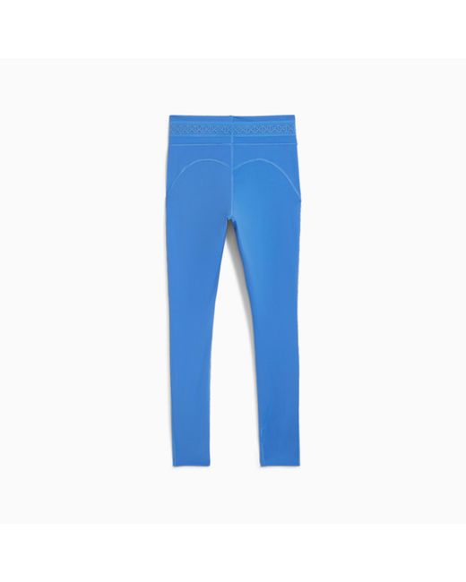 Pantaloni aderenti da training x PAMELA REIF in mesh di PUMA in Blue