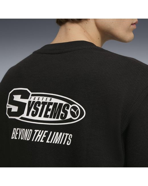 T-shirt Manches Longues Décontracté En Tissu Gaufré Future..archive E PUMA en coloris Black