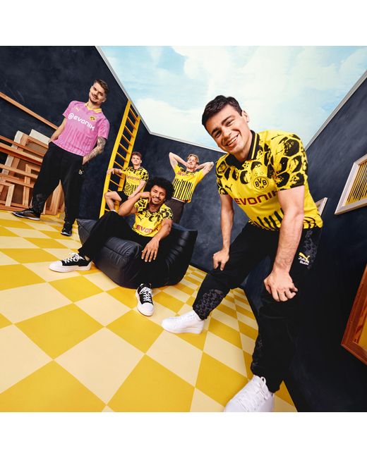 Maglia Kidsuper X Borussia Dortmund Authentic Da Uomo, Sport, Faster Giallo/Nero di PUMA in Yellow da Uomo