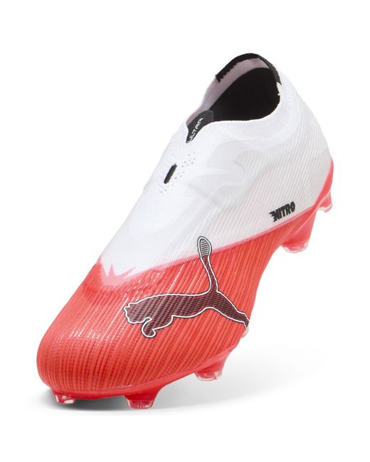 PUMA Red Ultra Nitro 7 Match Fg/Ag Laceless Football Boots