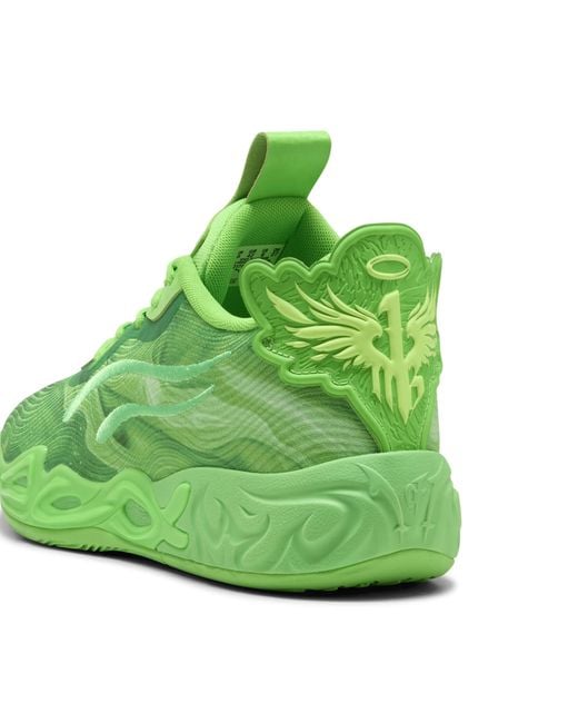 PUMA Green Mb.04 Lo Team Basketballschuhe Schuhe, Glare/Fizzy Light