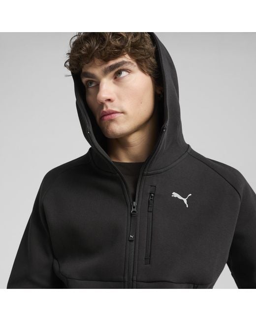 Veste À Capuche Zippée Tech PUMA pour homme en coloris Black