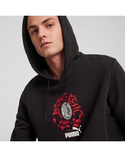 PUMA Black Ac Milan Ftblculture Hoodie for men